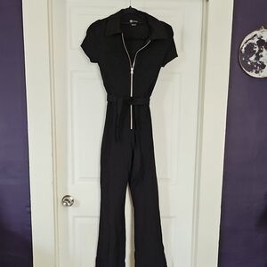 Black Zippered Jumpsuit